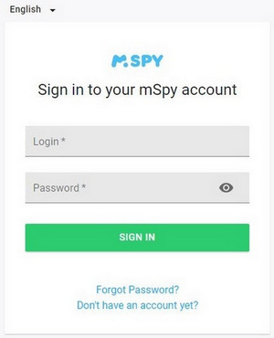 mSpy sign in