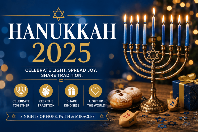 Hanukkah 2025: Dates, Meaning, Candle Lighting, Traditions, and Greetings 🕎✨