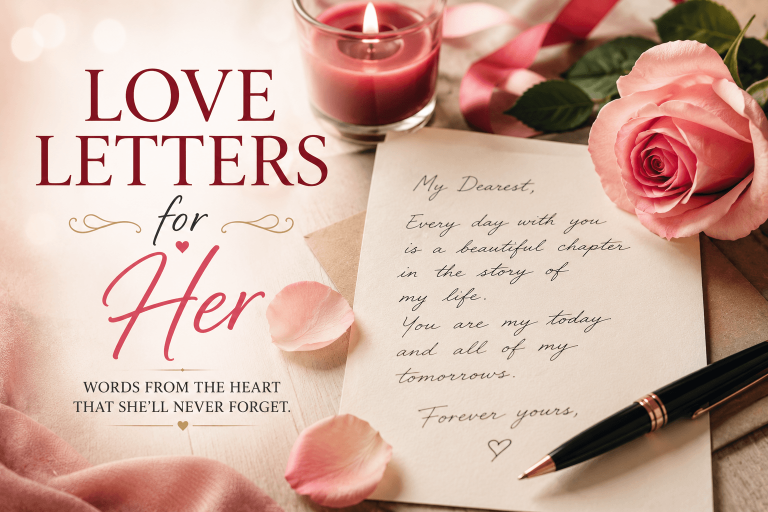 Love Letters for Her: 120+ Romantic, Sweet, and Deep Letters to Make Her Feel Loved